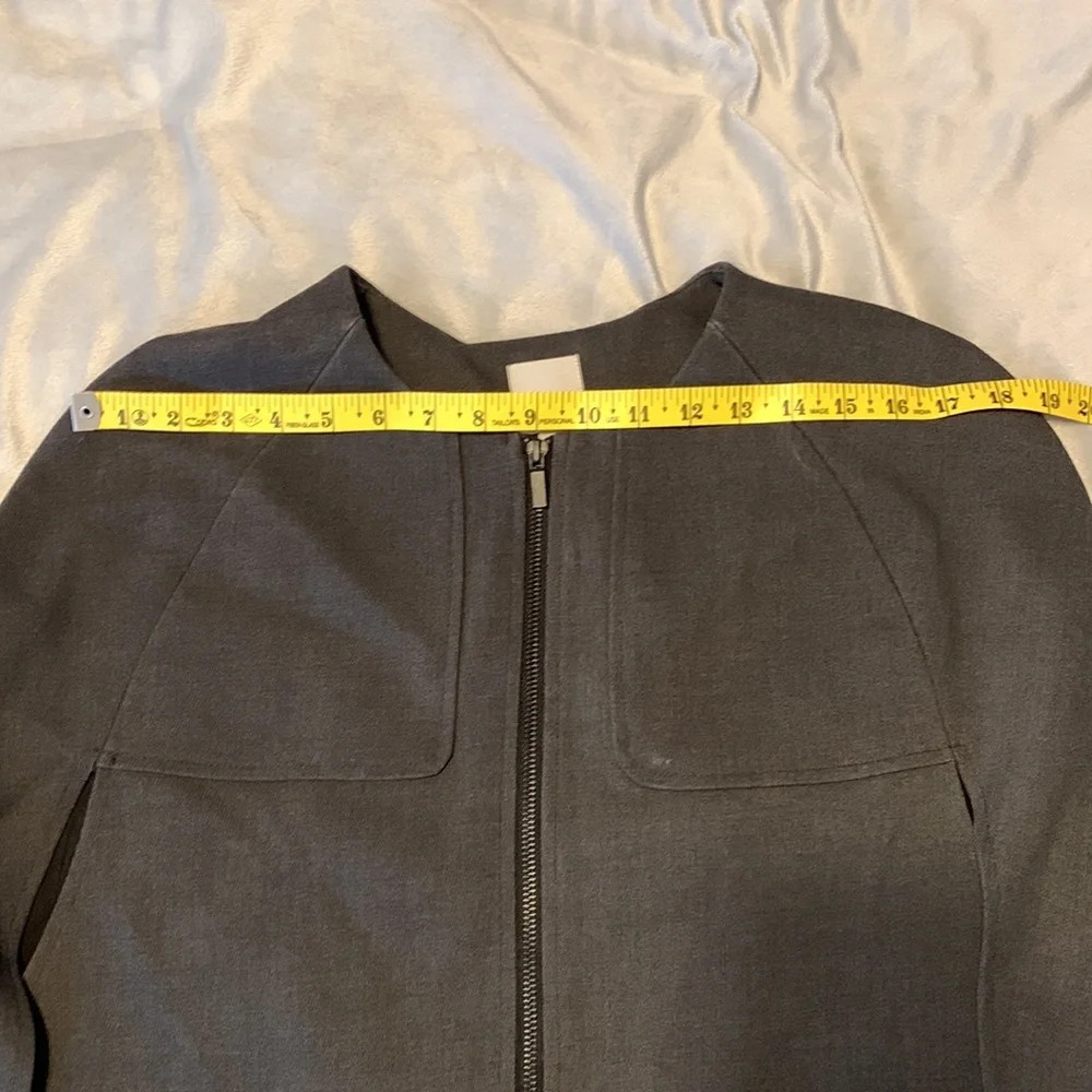 Halogen size small dark gray menswear military style sleeveless cape zip up - Picture 10 of 11